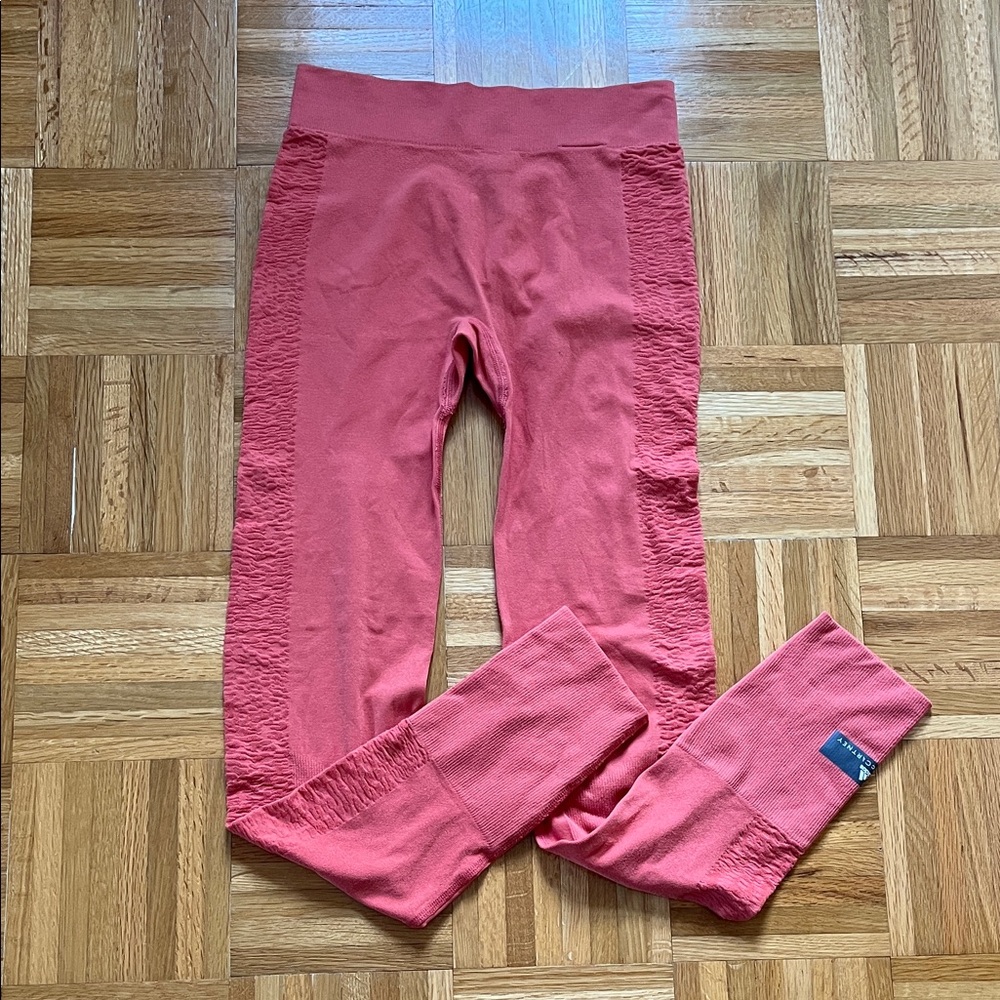 ADIDAS BY STELLA MCCARTNEY Ruched Salmon Pink Leggings M